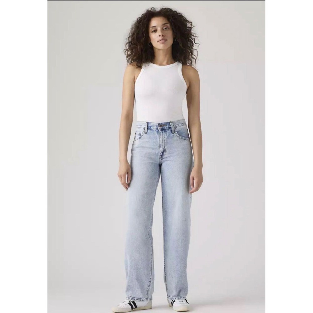 Levis Baggy Dad Blue Jeans Light Wash Wide Leg Denim Size 25 Y2K Skater Slouchy